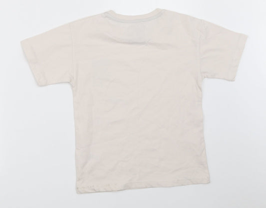 Matalan Boys Ivory Basic T-Shirt Size 6 Years