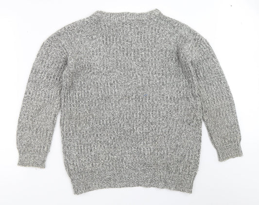 Womens UK Size S Papaya Grey Pullover Jumper