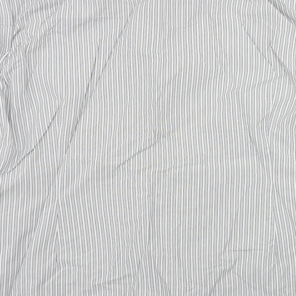 Mens UK Size 15 NICOLE FARHI Grey Button-Up Long Sleeve Casual Shirt