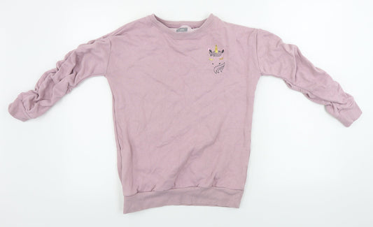 NEXT Girls Pink Pullover Jumper Size 10 Years