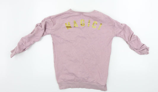 NEXT Girls Pink Pullover Jumper Size 10 Years