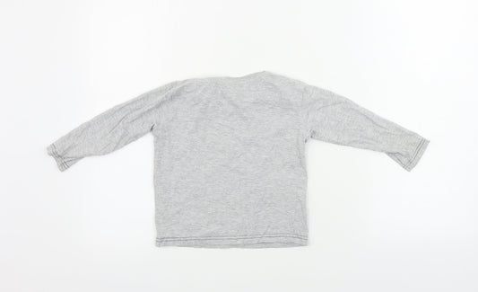 Rebel Boys Grey Basic T-Shirt Size 3-4 Years