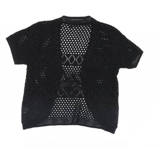 Womens UK Size M CHIC Black Cardigan Jumper