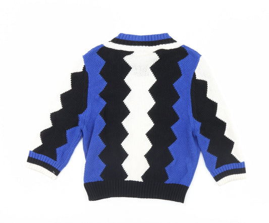 FOREVER 21 Girls Multicoloured Striped Pullover Jumper Size M