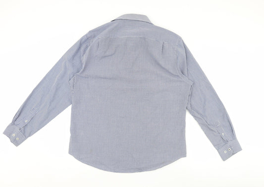 George Mens Blue Button-Up Size 42