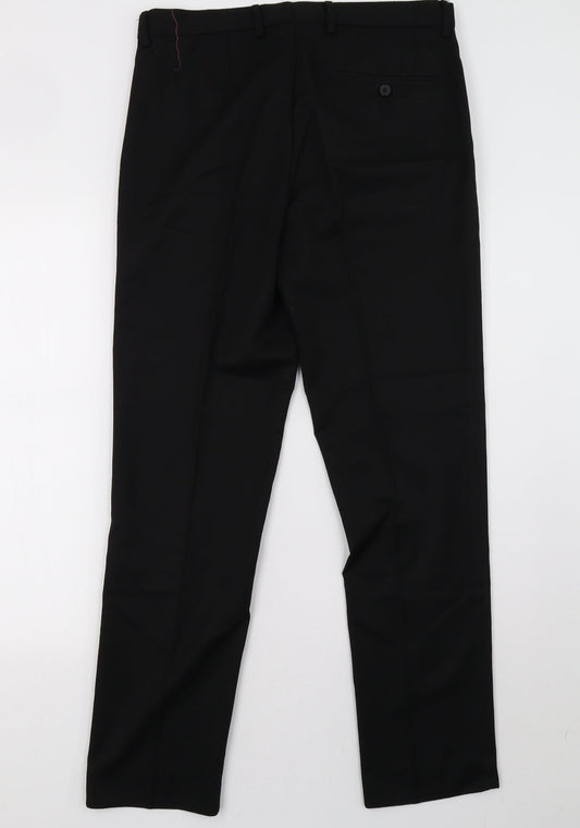 Matalan Mens Black Trousers Size 32 L31 in