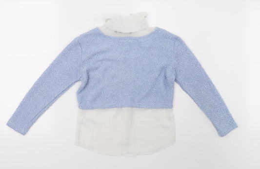 New Look Girls Blue Pullover Sweatshirt Size 9 Years