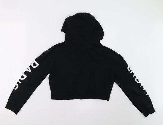 Miss Evie Girls Black Pullover Hoodie Size 10 Years