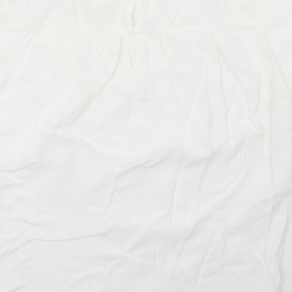 Womens UK Size 8 H&M White Basic T-Shirt