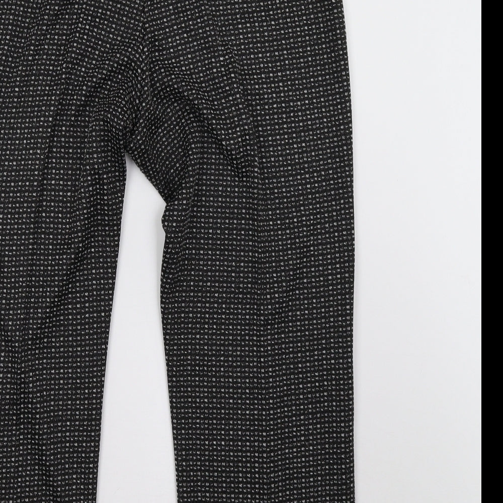 Bonmarché Womens Black Cropped Trousers Size 16 L25 in