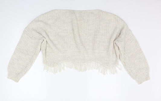 Womens UK Size M Quiz White Pullover Jumper