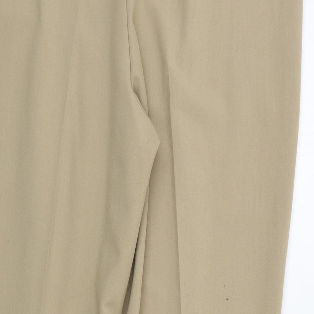 Womens UK Size 16 BM Regular Fit Beige Trousers