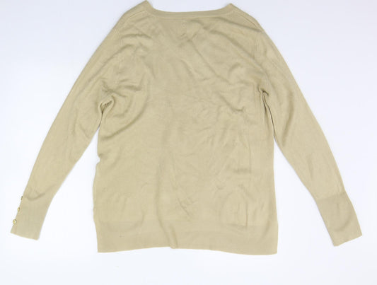 Primark Womens Black Houndstooth Henley Jumper Size 14