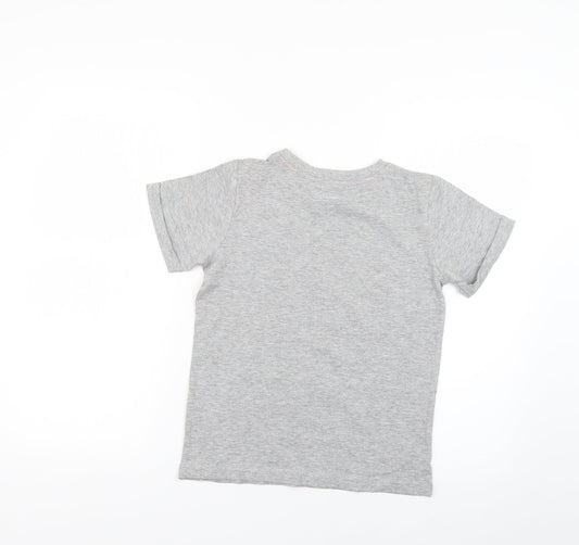 young style Boys Grey Basic T-Shirt Size 7-8 Years