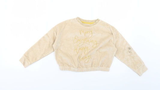 George Girls Beige Pullover Jumper Size 4-5 Years