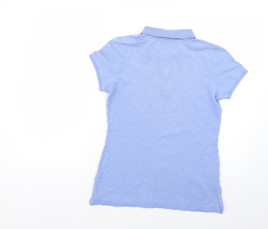 Womens UK Size 12 Matalan Blue Basic Polo