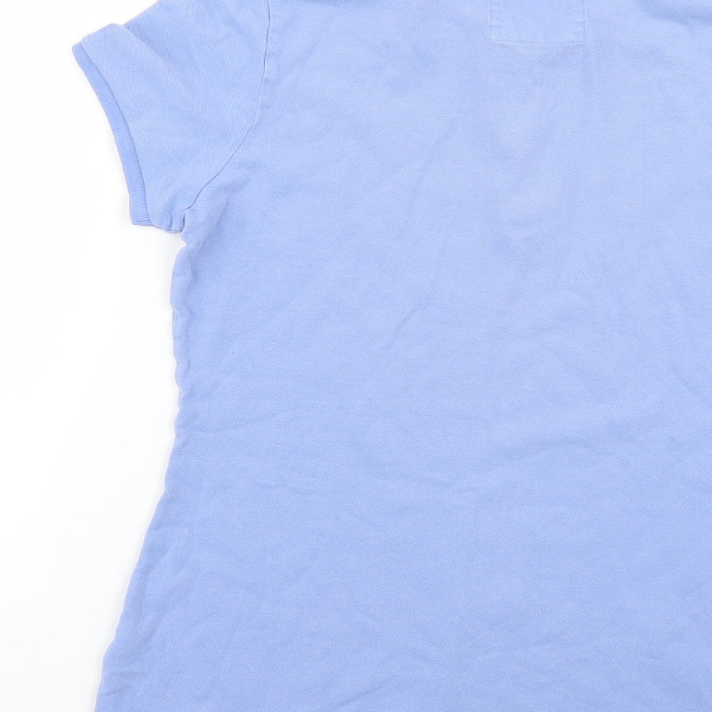 Womens UK Size 12 Matalan Blue Basic Polo