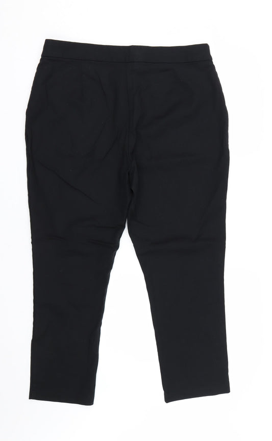 F&F Womens Black Trousers Size 18 L25 in