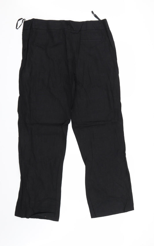 F&F Womens Black Trousers Size 16 L30 in