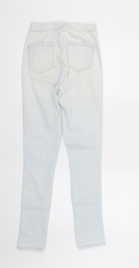 New Look Girls Blue Damask Skinny Jeans Size 14 Years