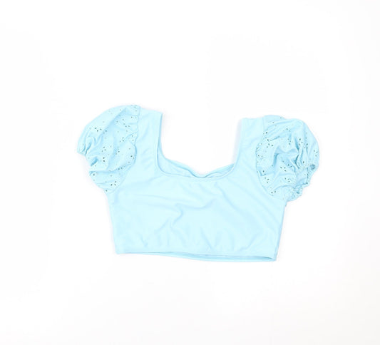 George Girls Blue Cropped Blouse Size 13-14 Years