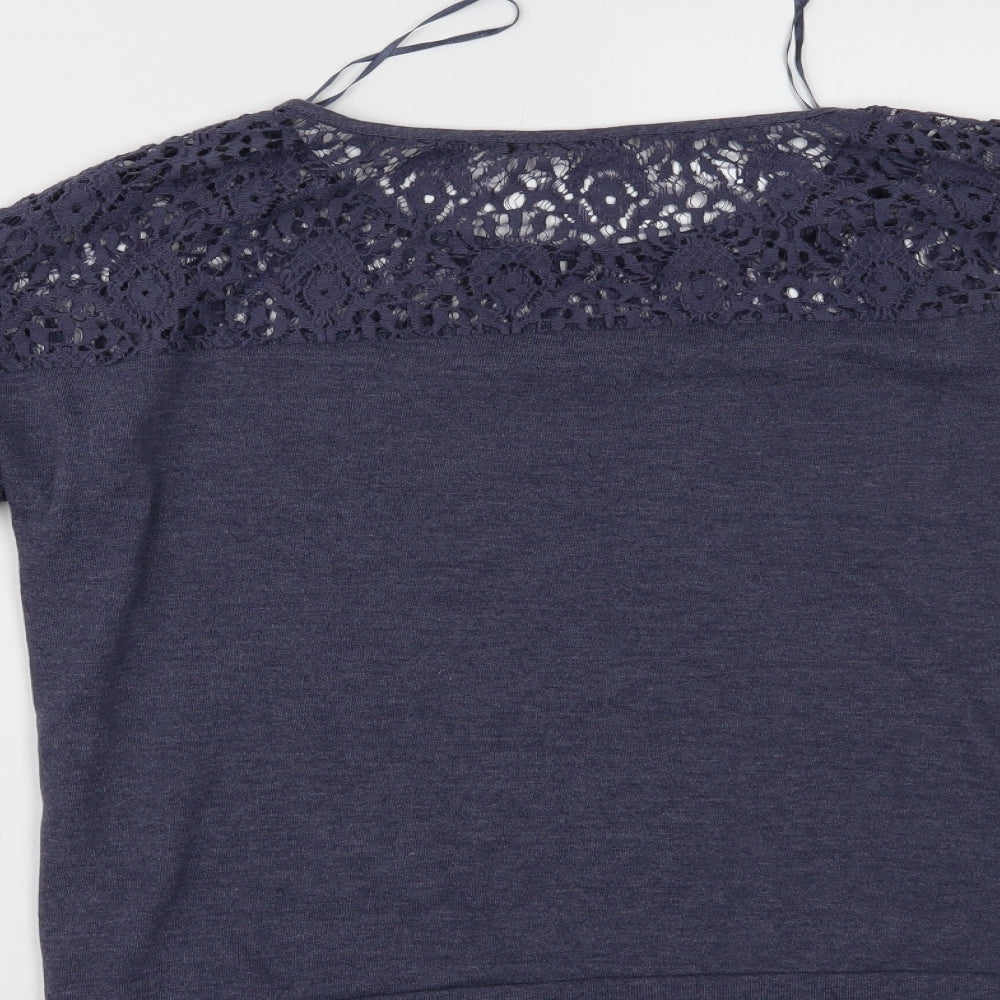 George Womens Blue Basic Blouse Size 10