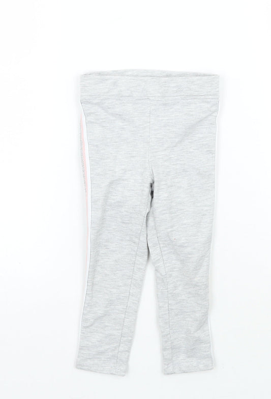 H&M Girls Grey Sweatpants Trousers Size 2 Years