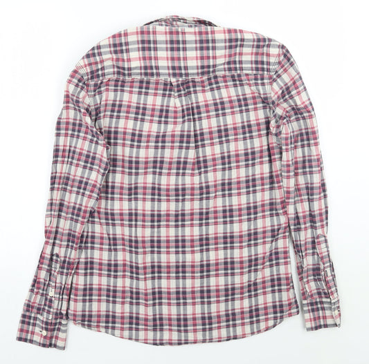 Mens UK Size M NEXT Pink Button-Up Long Sleeve Casual Shirt