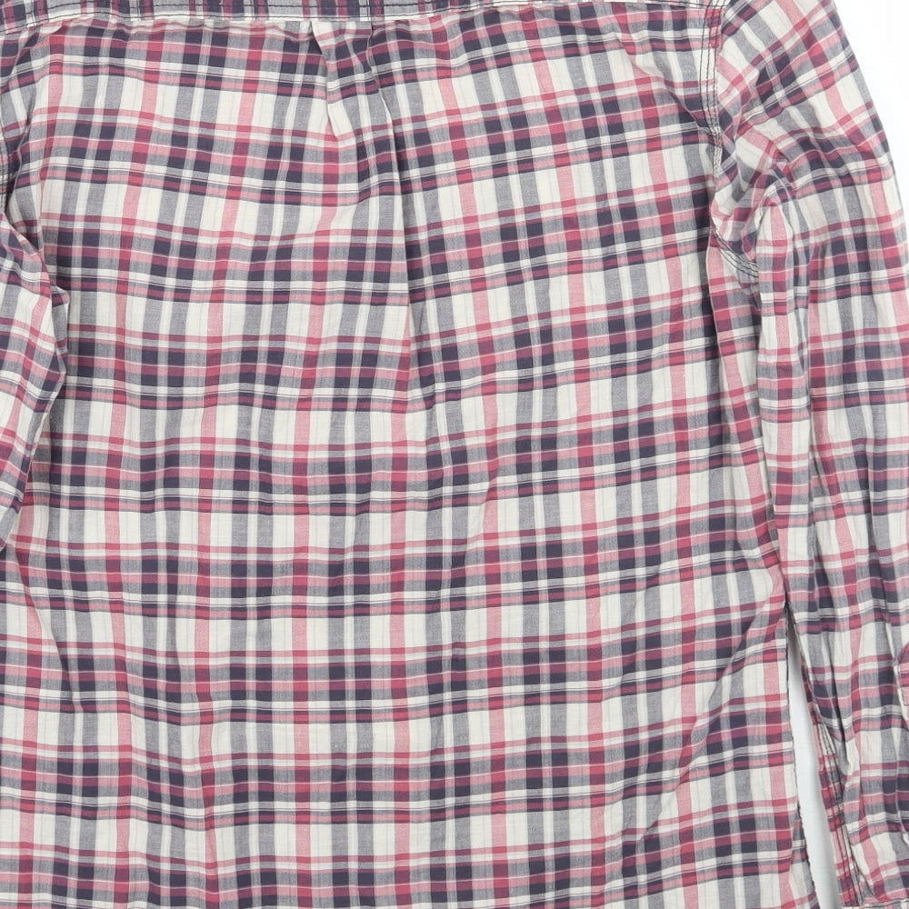 Mens UK Size M NEXT Pink Button-Up Long Sleeve Casual Shirt