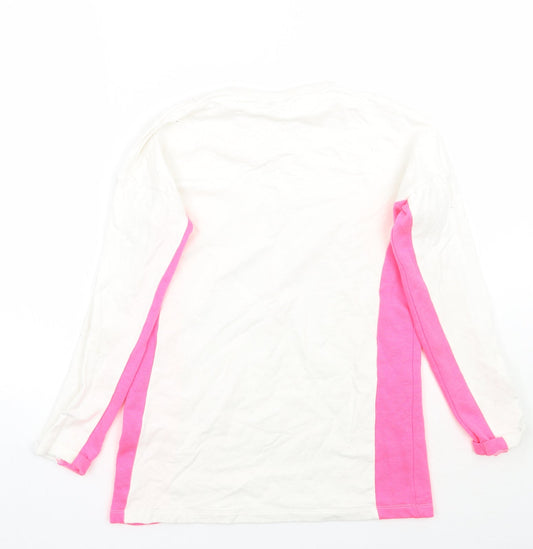 F&F Girls White Pullover Jumper Size 11-12 Years