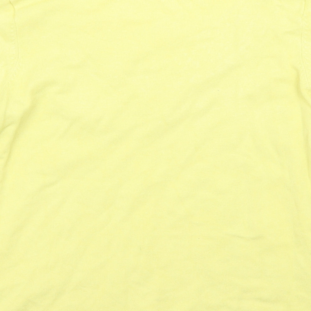 Womens UK Size 14 M&Co Yellow Pullover Jumper