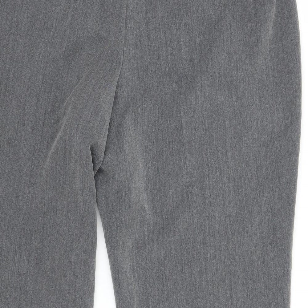 Womens UK Size 14 Bm Regular Fit Grey Trousers