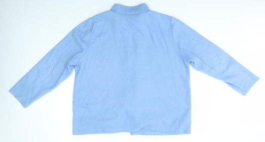 GABRIELA VICENGA Womens Blue Full Zip Jumper Size 20