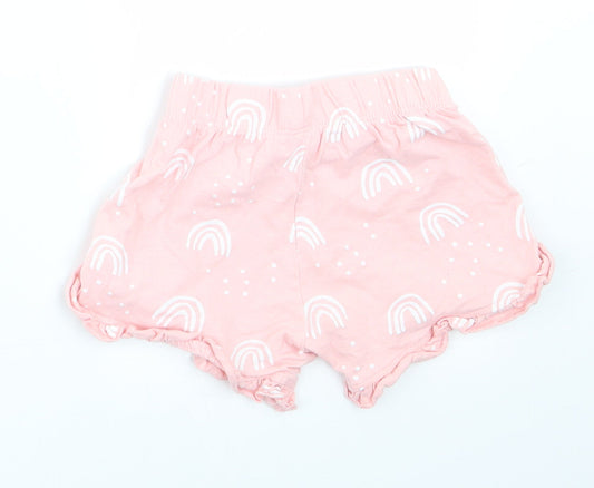 George Girls Pink Geometric Sweatpants Leggings Size 3-6 Months