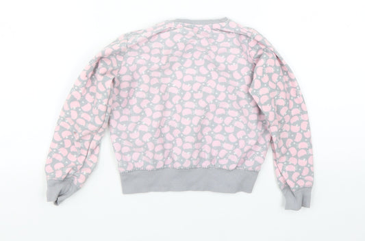 Matalan Girls Multicoloured Animal Print Pullover Sweatshirt Size 4-5 Years