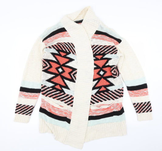 Atmosphere Womens Multicoloured Argyle/Diamond Wrap Jumper Size 16