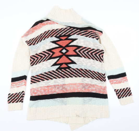 Atmosphere Womens Multicoloured Argyle/Diamond Wrap Jumper Size 16