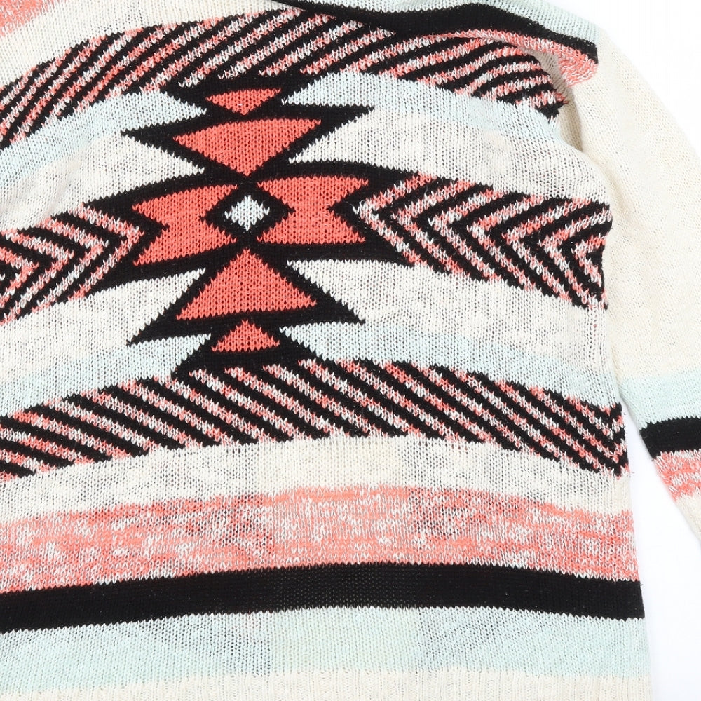 Atmosphere Womens Multicoloured Argyle/Diamond Wrap Jumper Size 16