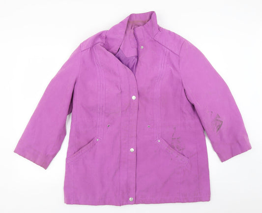 Womens UK Size M BM Purple Overcoat