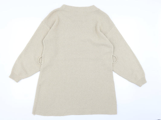 I SAW IT FIRST Womens Beige Pullover Jumper Size 8