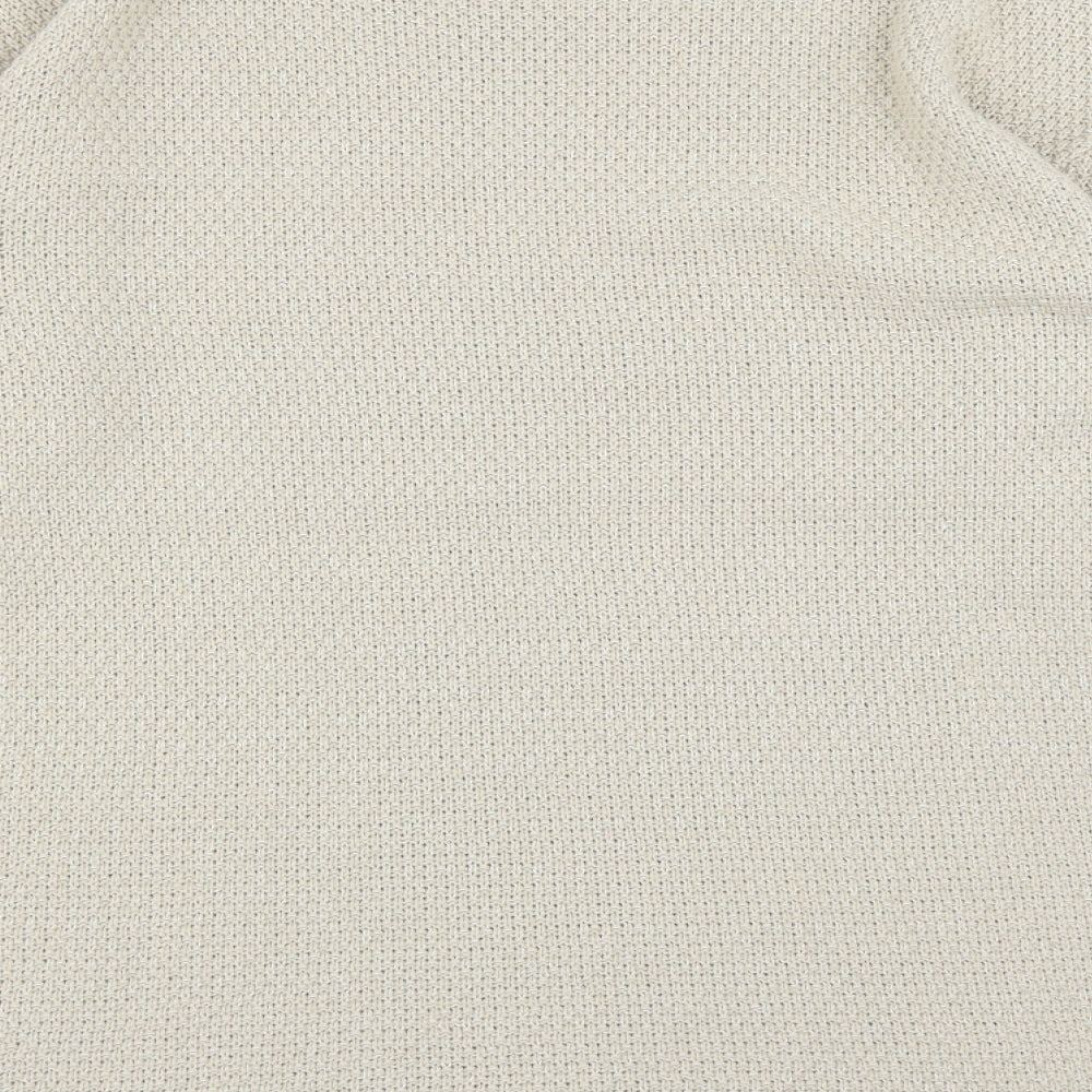 I SAW IT FIRST Womens Beige Pullover Jumper Size 8
