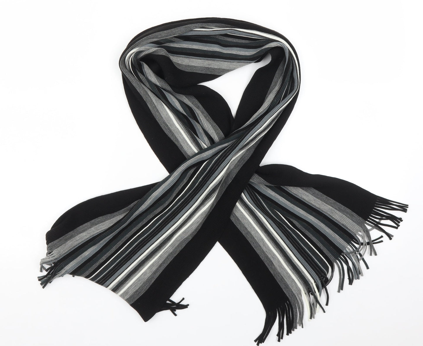 Prworn Mens Multicoloured Striped Scarf Size Regular