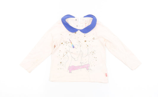 Billieblush Girls Pink Basic T-Shirt Size 12-18 Months - UNICORN