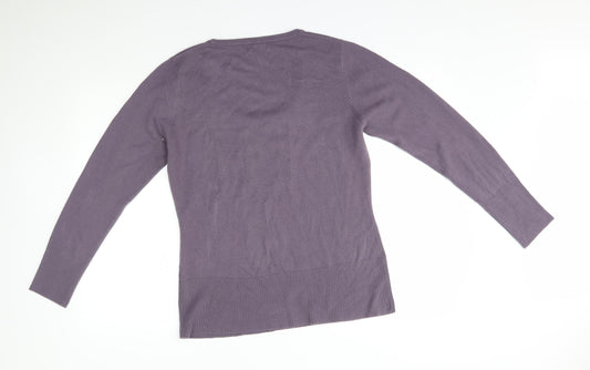 Womens UK Size L M&Co Purple Pullover Jumper