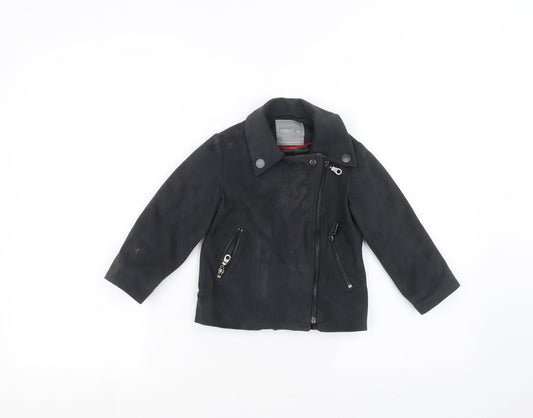 NEXT Girls Black Jacket Size 3 Years