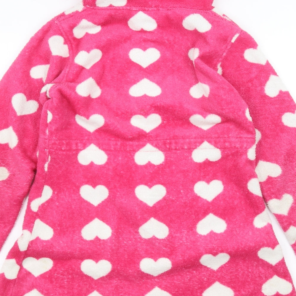 E-vie Womens Pink Polka Dot Full Zip Hoodie Size 8