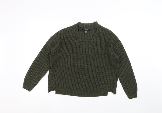 New Look Girls Green Pullover Jumper Size 12-13 Years