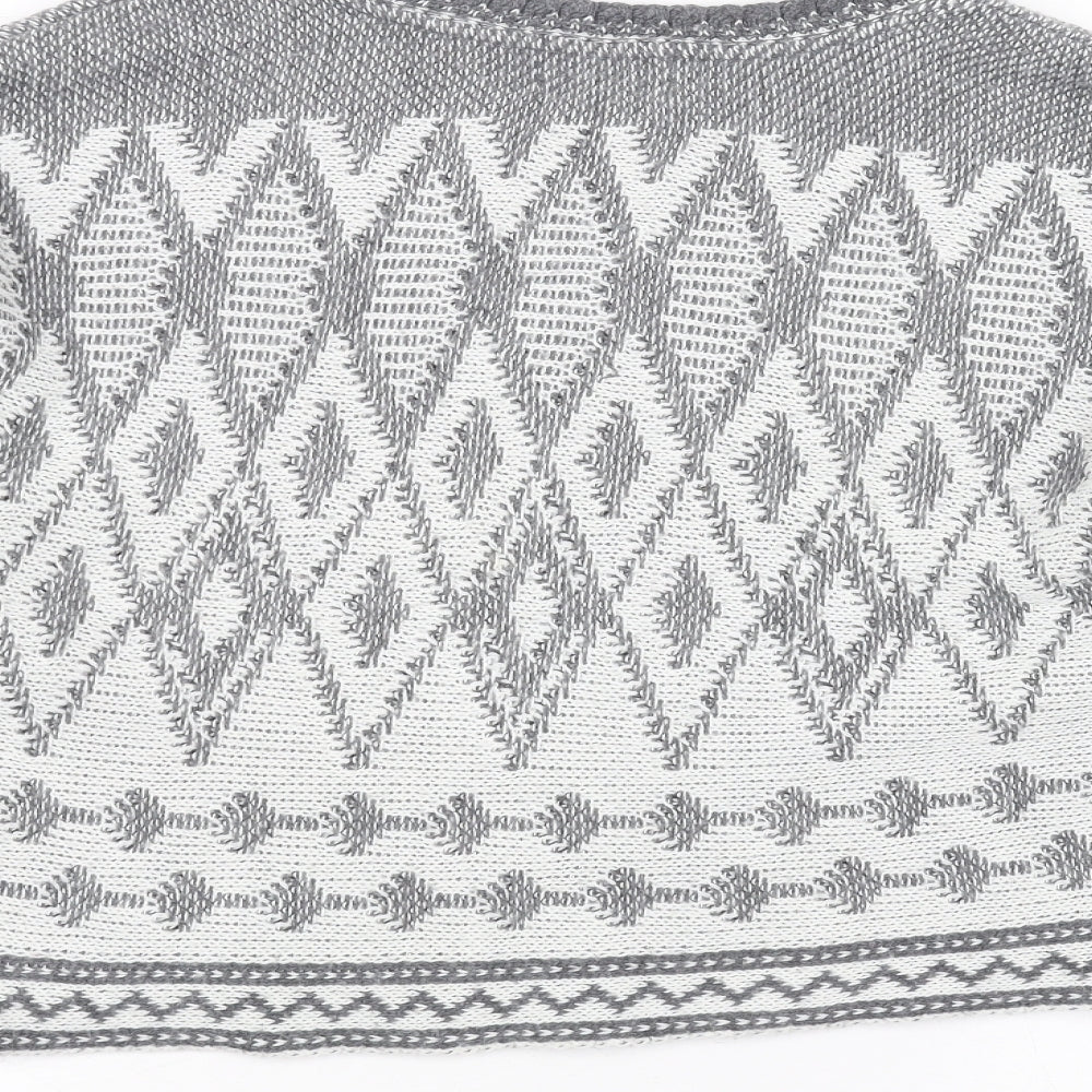 Womens UK Size M Papaya Grey Pullover Jumper