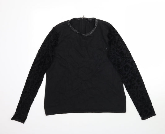 Womens UK Size M Coast Black Basic Blouse