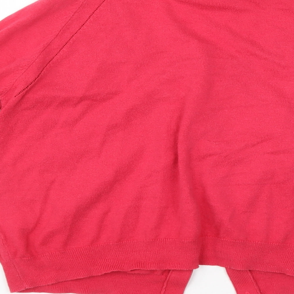 Womens UK Size 14 NEXT Red Shrug Jumper